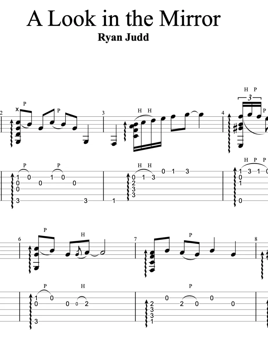"A Look in the Mirror" Guitar Tab