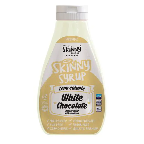 White Chocolate Zero Calorie #NotGuilty Calorie Sugar Free Skinny Syrup - The Skinny Food Co - 425ml