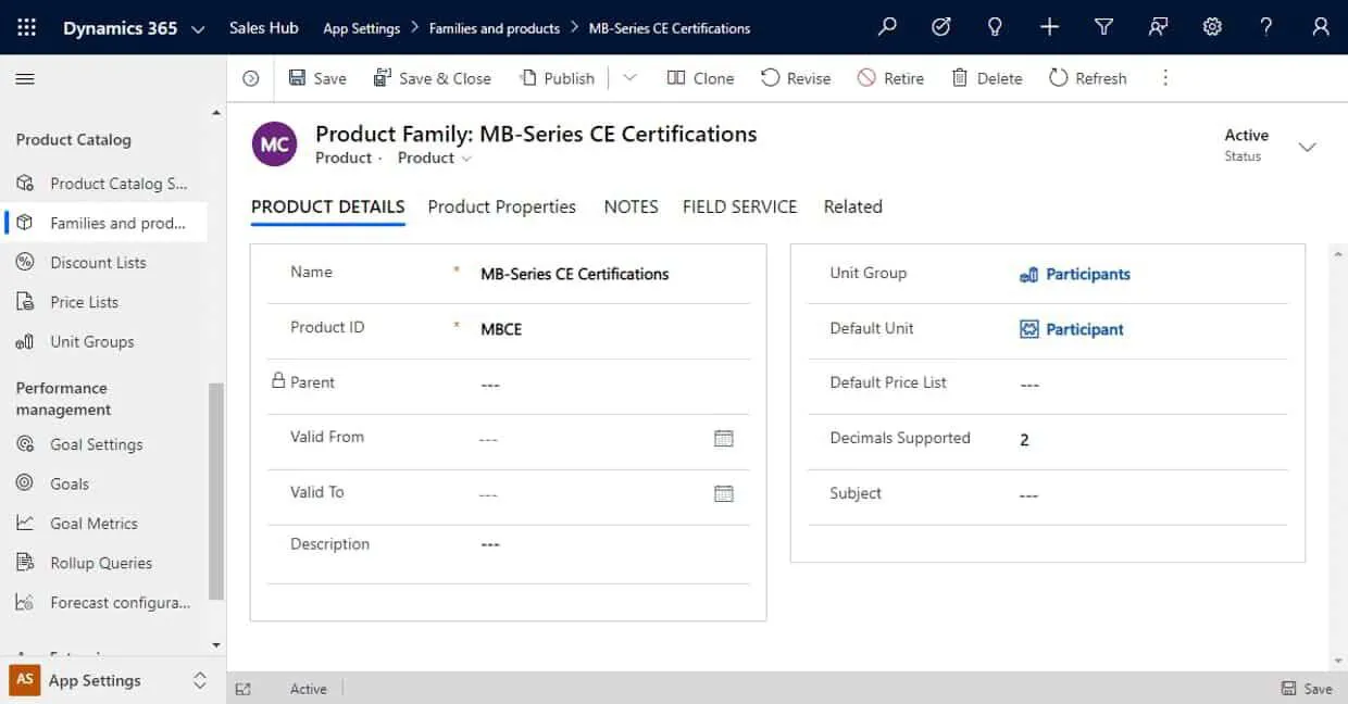 Configure Families and Bundles In Microsoft Dynamics 365