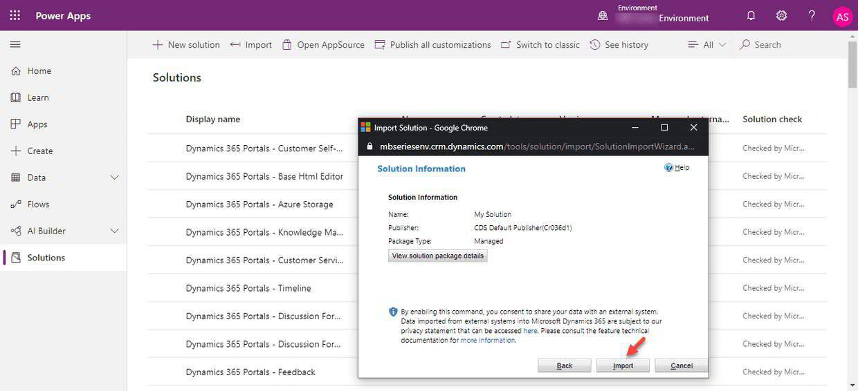 How To Import A Solution In Microsoft Dynamics 365