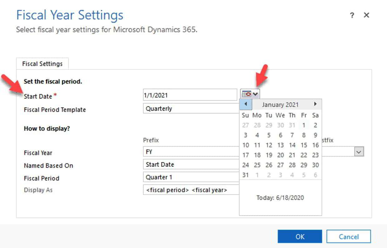 Configure Fiscal Year (Accounting Period) In Microsoft Dynamics 365