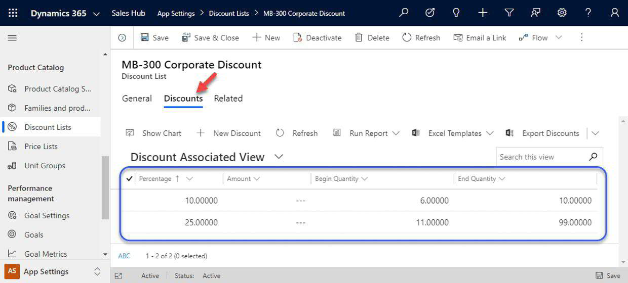 Configure Discount Lists In Microsoft Dynamics 365