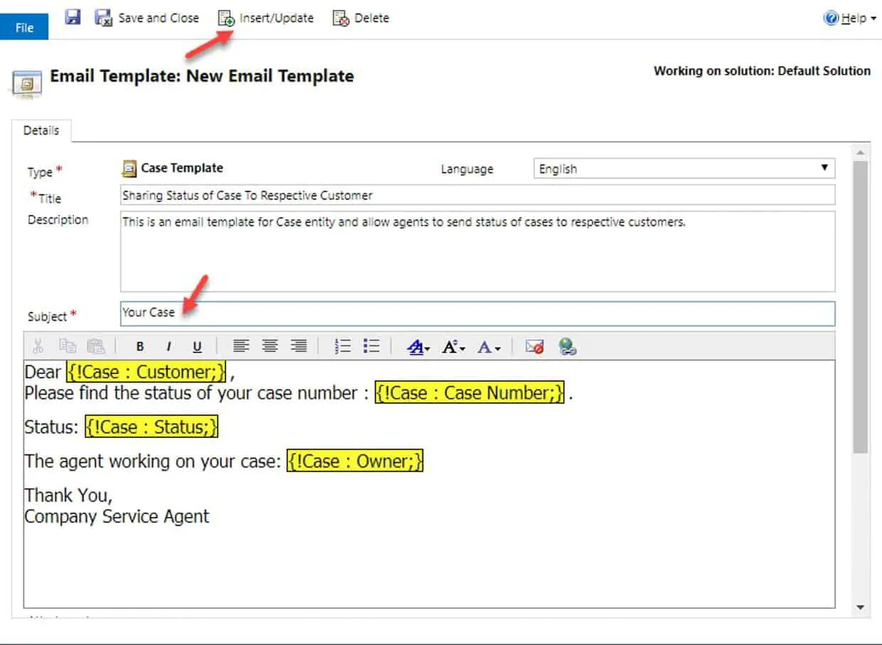 Use Email Templates In Microsoft Dynamics 365