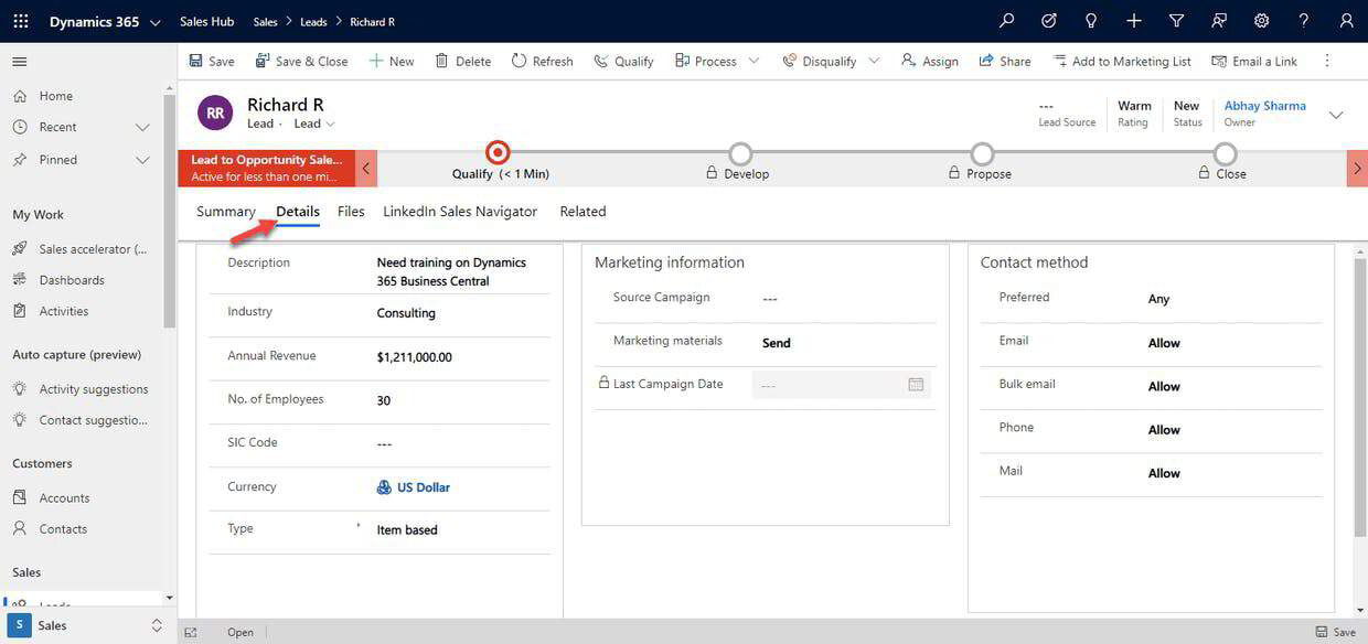 How To Create Leads In Microsoft Dynamics 365