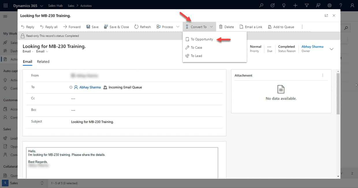 How To Create Opportunities In Microsoft Dynamics 365
