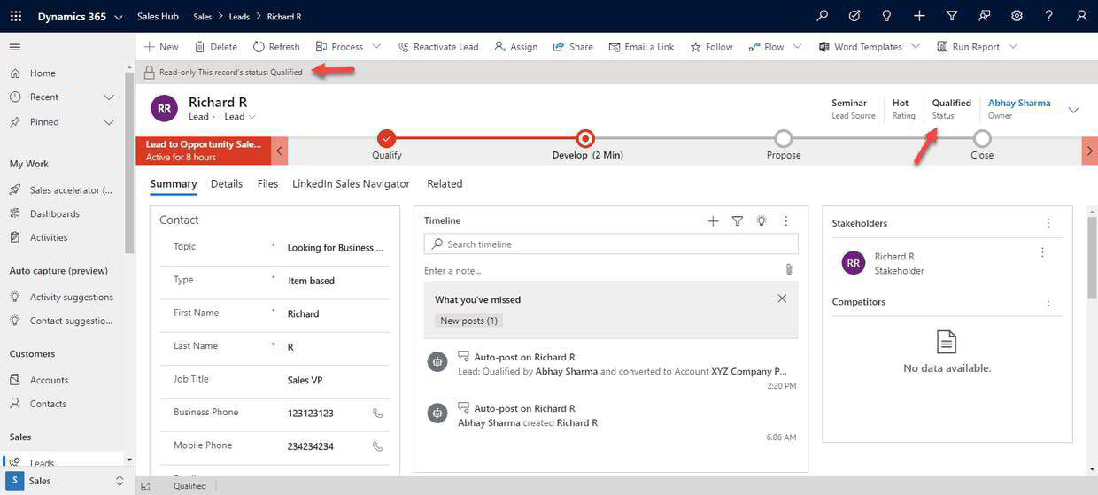 How To Perform Lead Qualification In Microsoft Dynamics 365