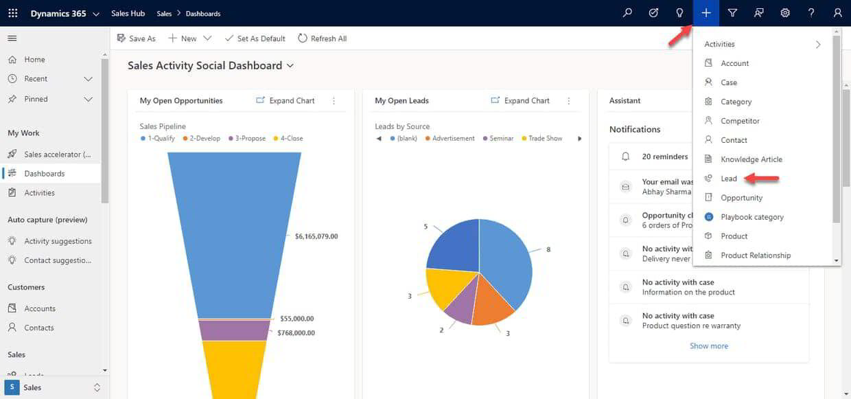 How To Create Leads In Microsoft Dynamics 365
