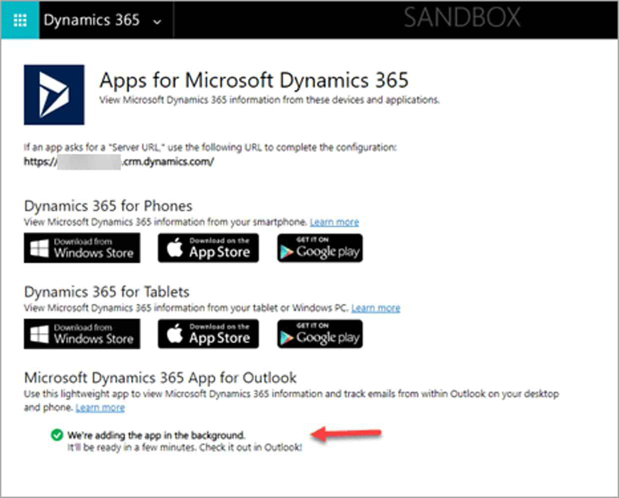 Configure Dynamics 365 App For Outlook