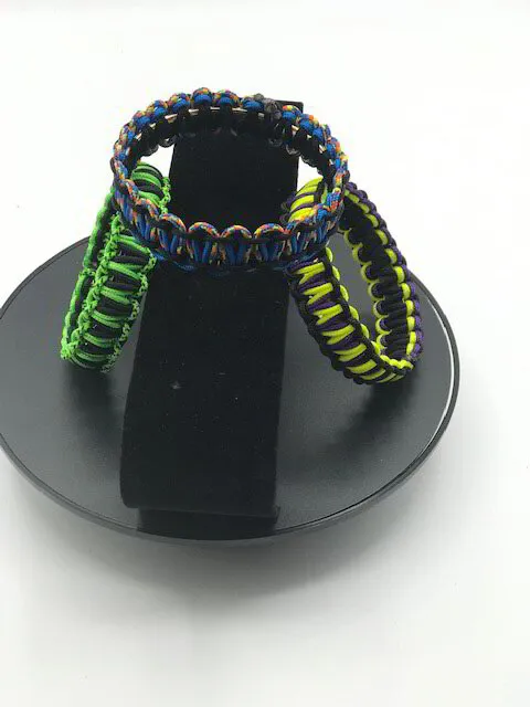 Colorful Paracord Bangles for adults