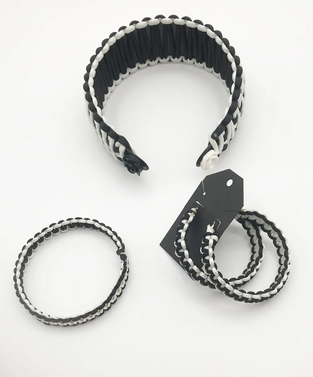 Black and White Series Paracord Set (3 piece)
