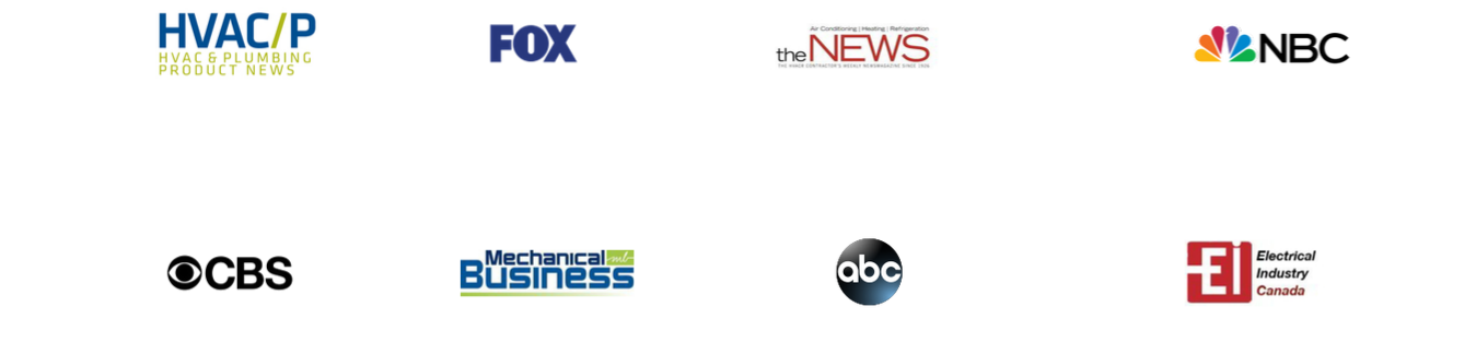Logos of a media companies that have published articles about Phyxter