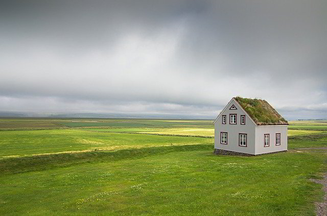 Small home in a field in Iceland