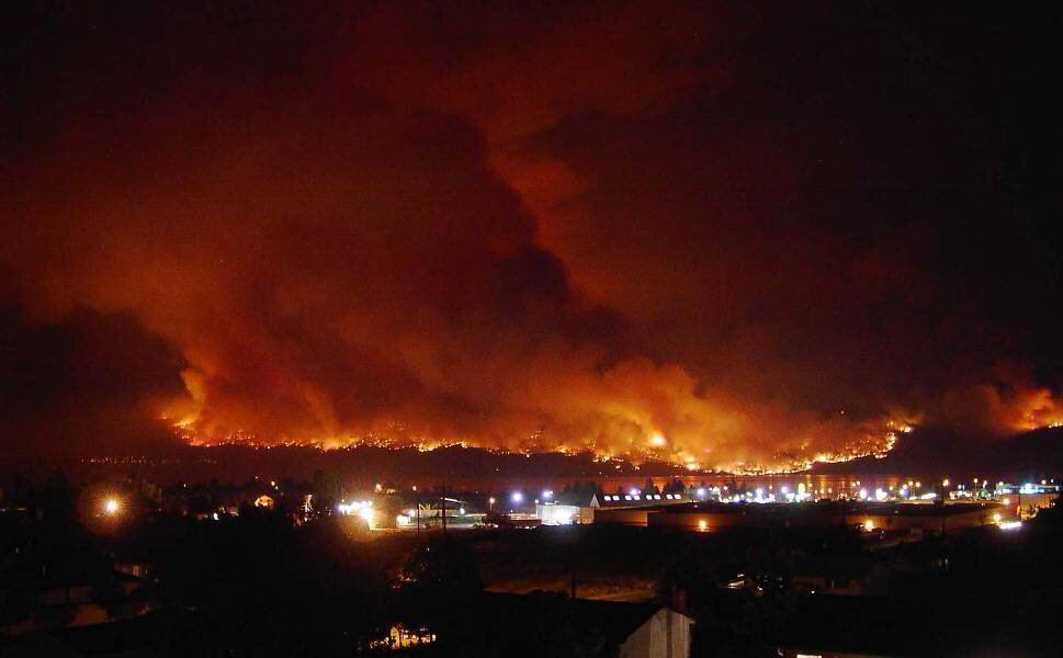 Okanagan Mountain Provincial Park on fire