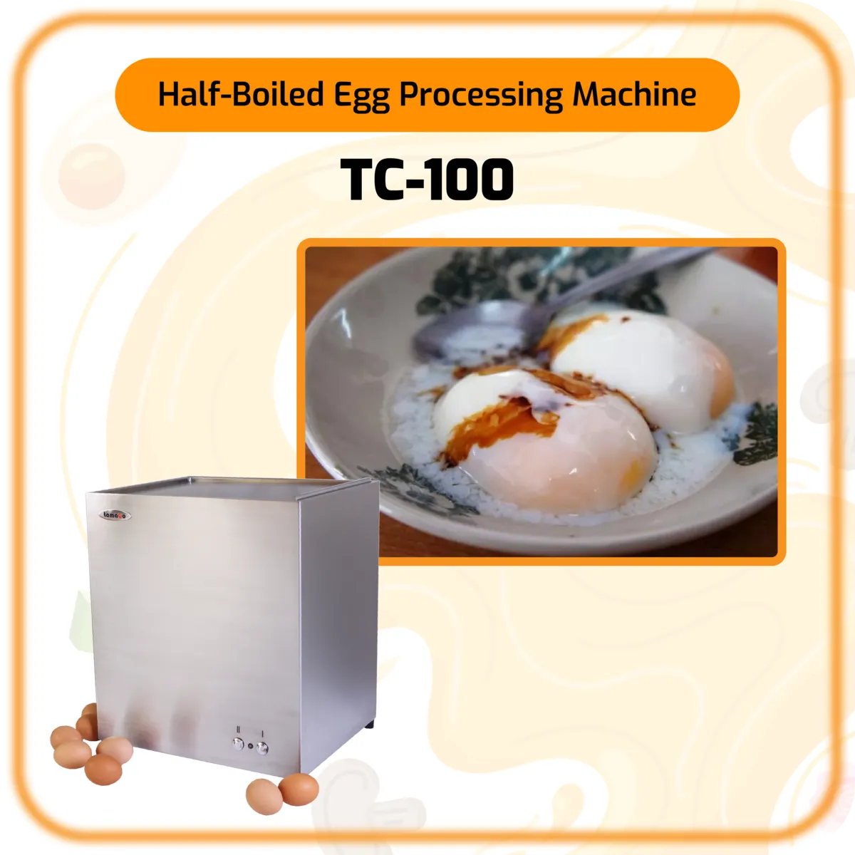 Half-Boiled Egg Processing Machine (TC-100)