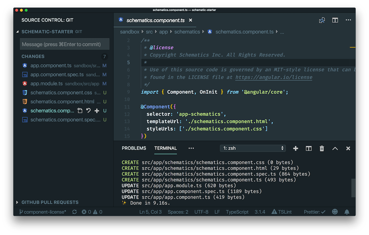 Building Schematics with a Sandbox