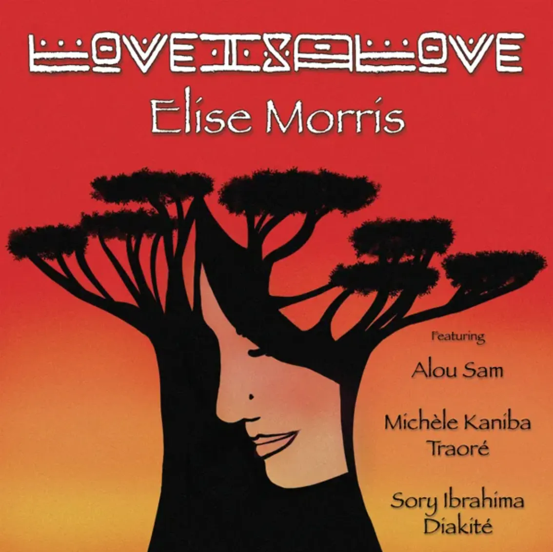 Album cover for 'LoveIsALove' by Elise Morris, the eclectic jazz musician and singer-songwriter, highlighting her international collaboration with artists from Serbia and Mali, blending diverse musical influences.