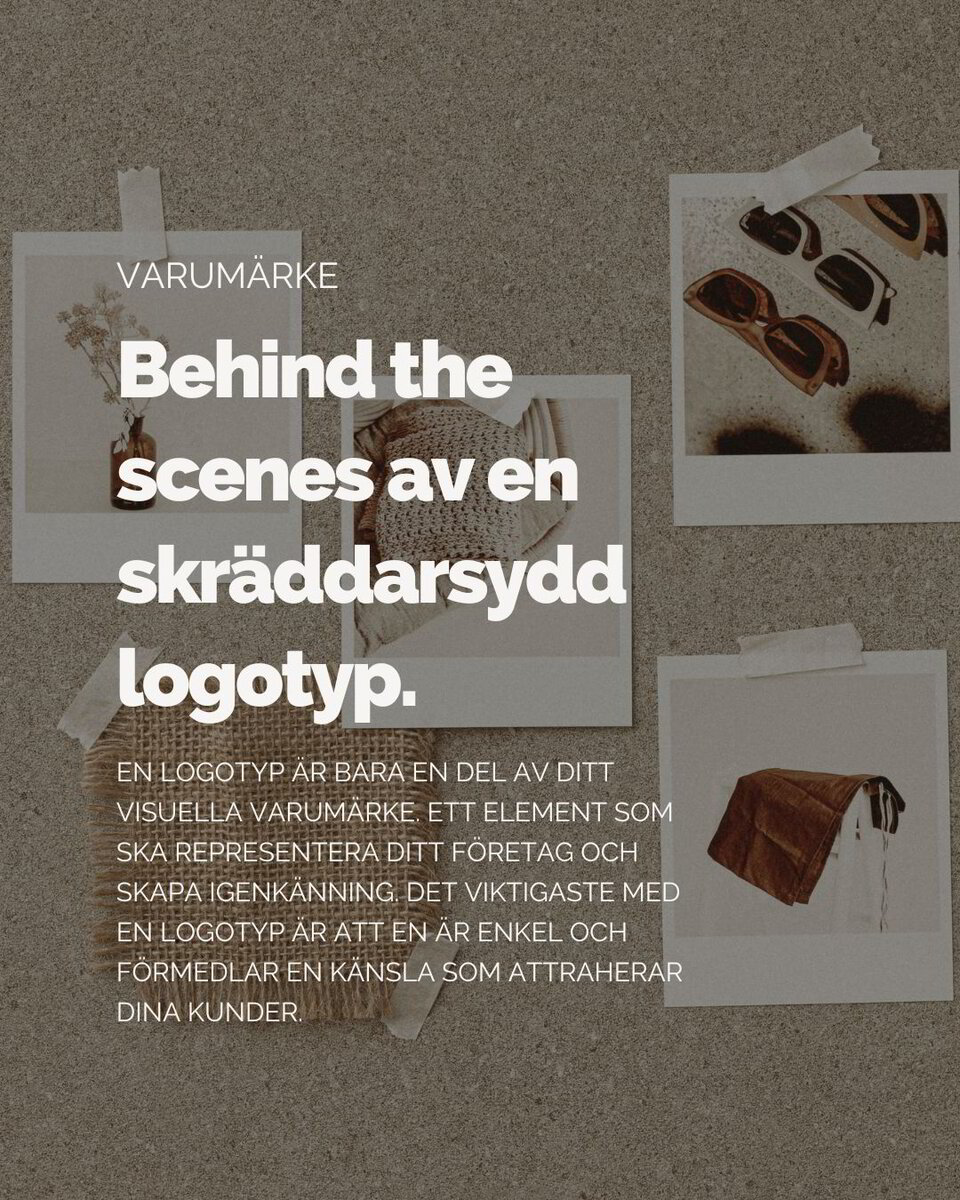 Behind the scenes av en skräddarsydd logotyp.