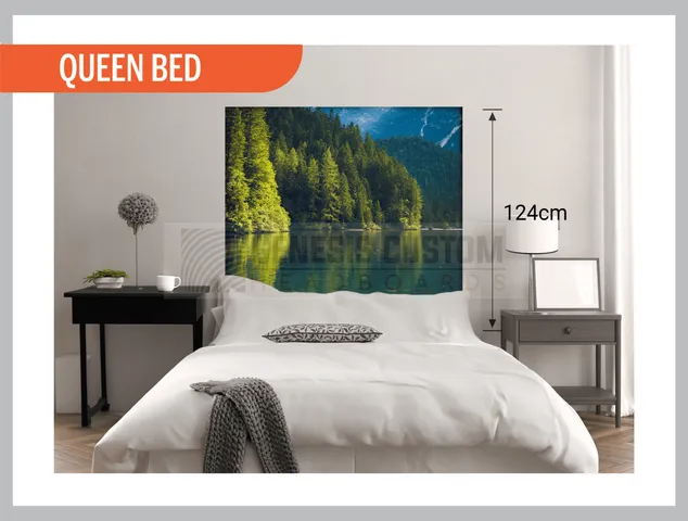 natural artwork 3 daylight lake queen bed 124cm