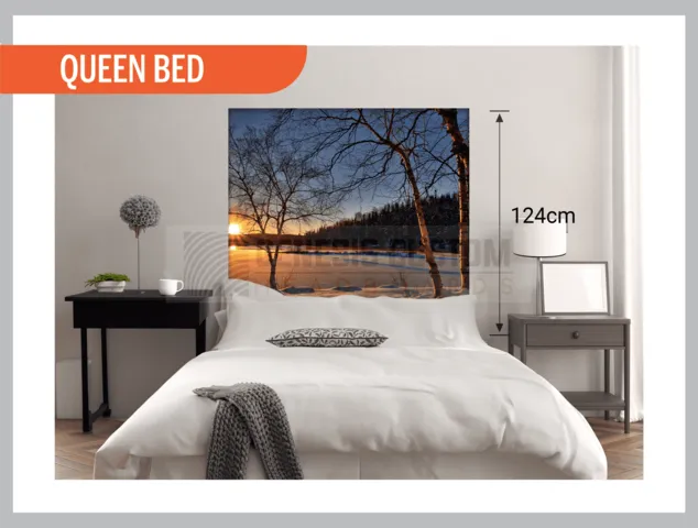 scenic artwork 3 queen bed 124cm