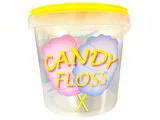 180x Printed Candy Floss 2.3 litre Tubs 