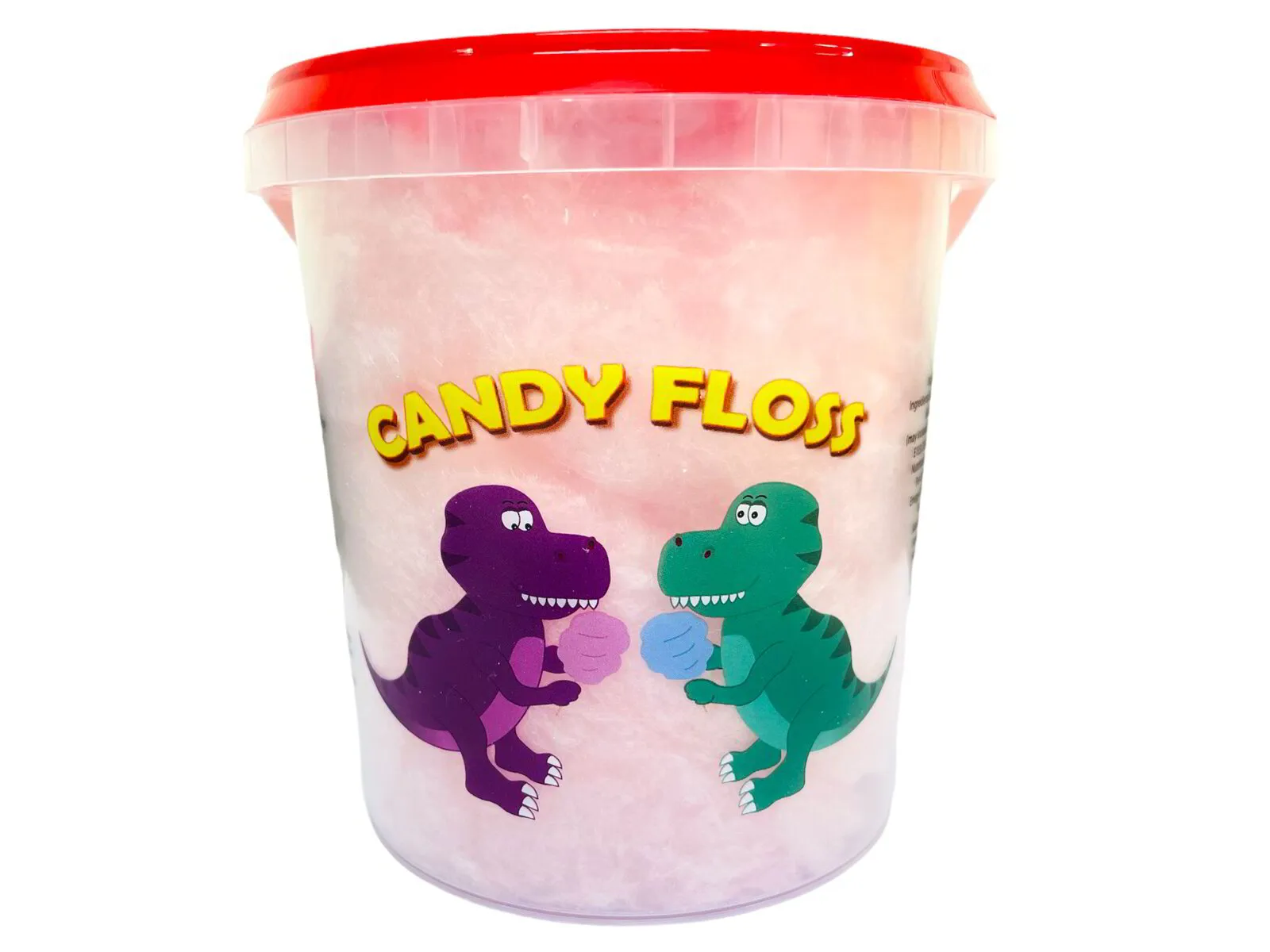 24x 1 litre Candy Floss In Dinosaur Printed Tubs