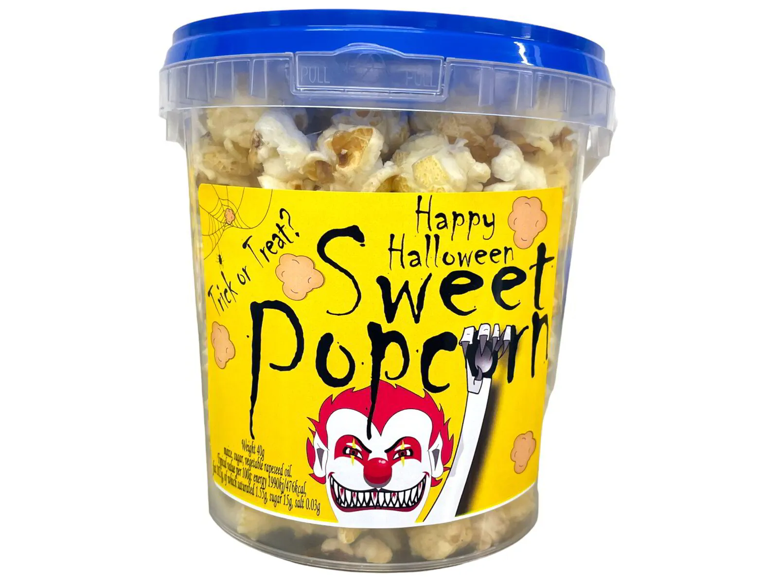 24x 40g Sweet Popcorn Tubs (Clown Label)