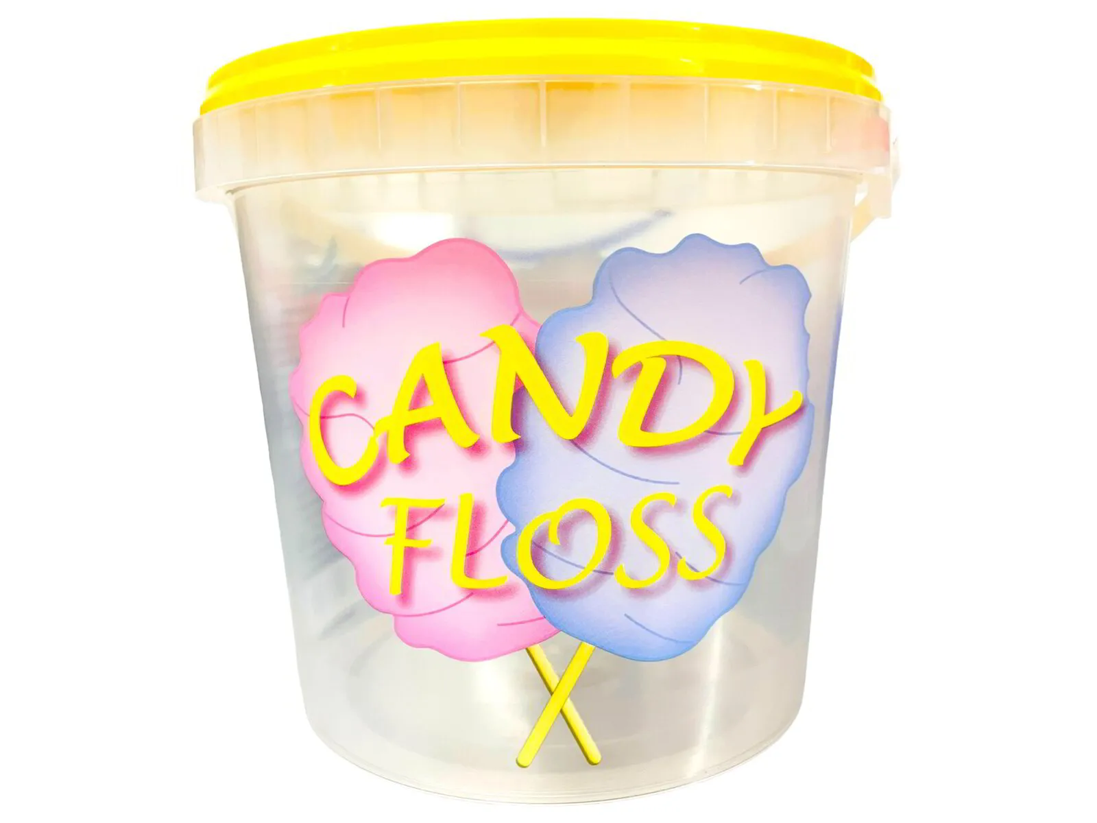 180x Printed Candy Floss 2.3 litre Tubs 