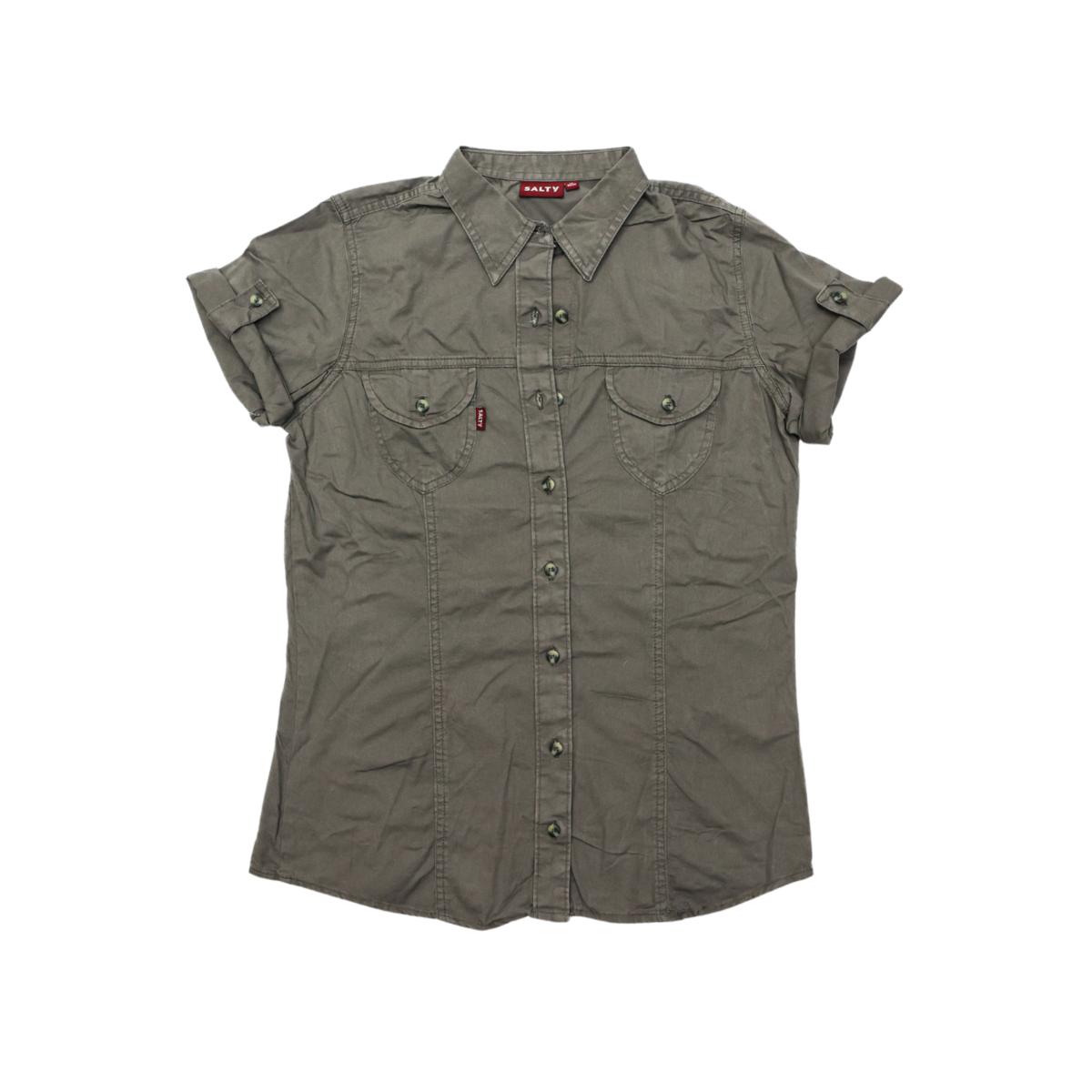 Voetspore Ladies Safari Shirt Short Sleeve Olive