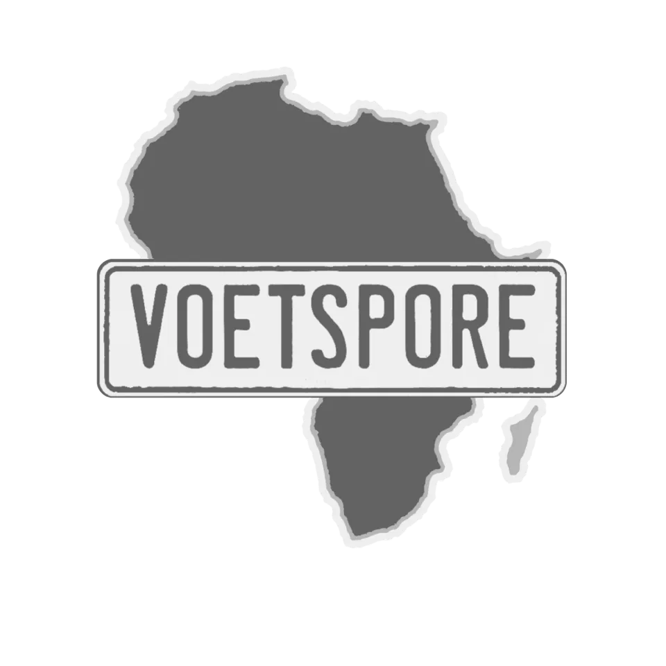 Voetspore Numberplate with Africa Domed Sticker 