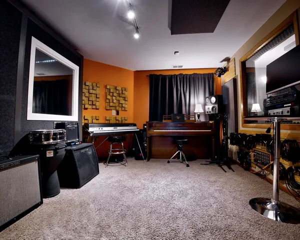 The performance room and vocal booth