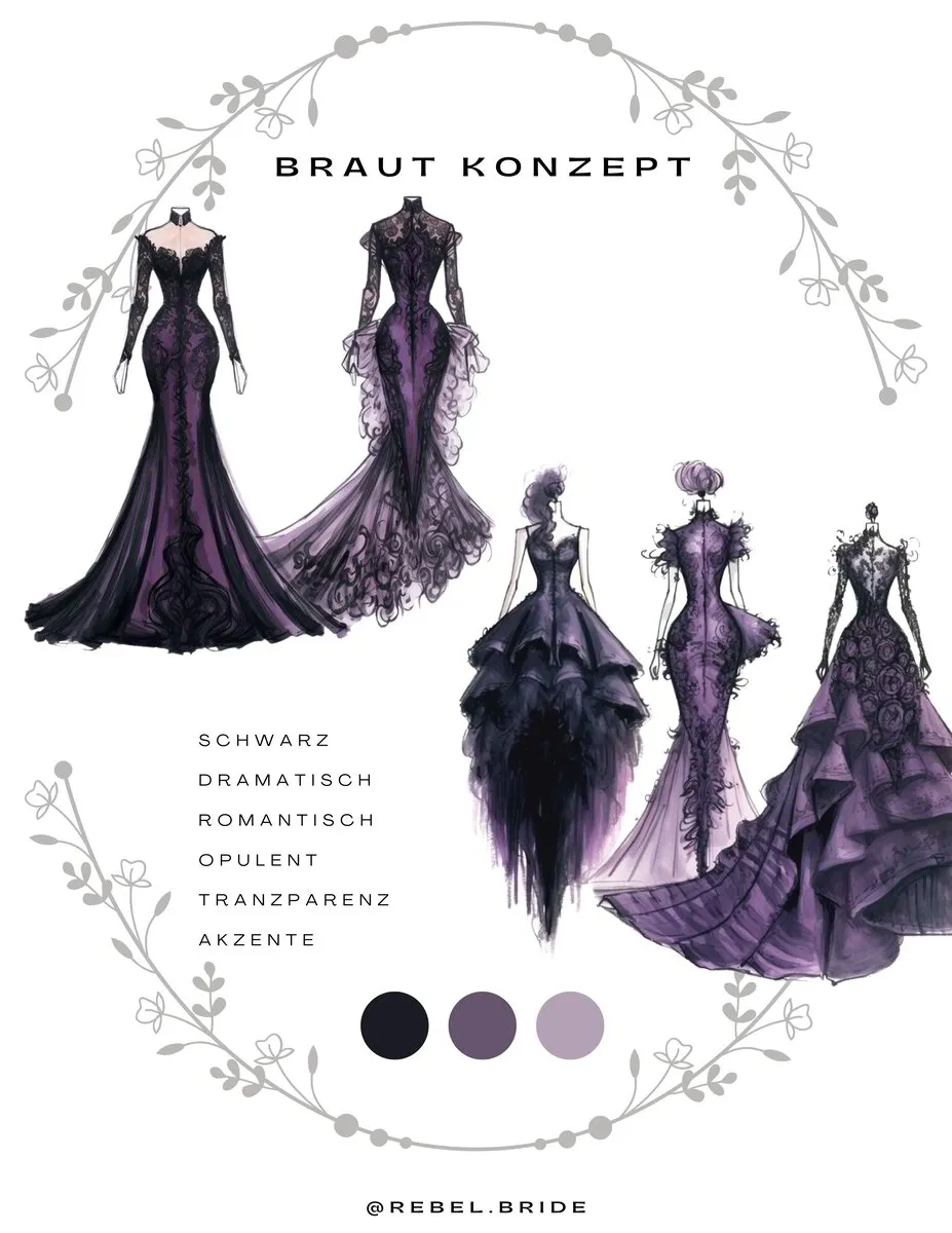 Brautkleid Konzept für Gothic Brautkleider