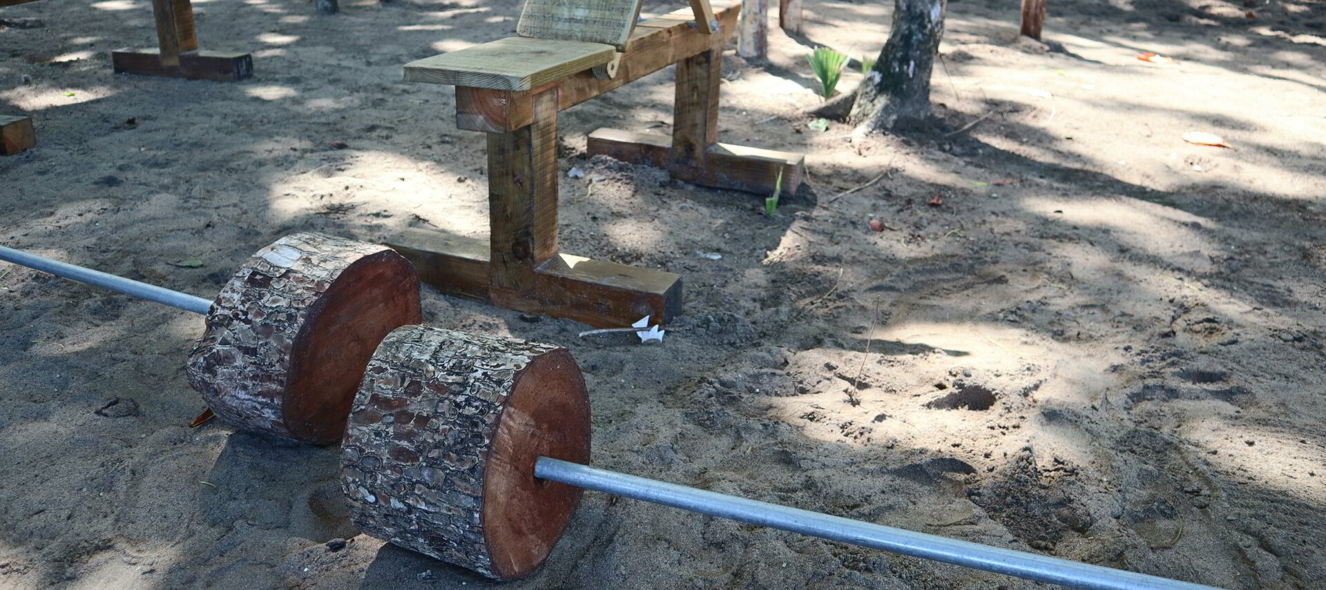 Workout at Beach Jungle Gym in Nature at Natura Cabana