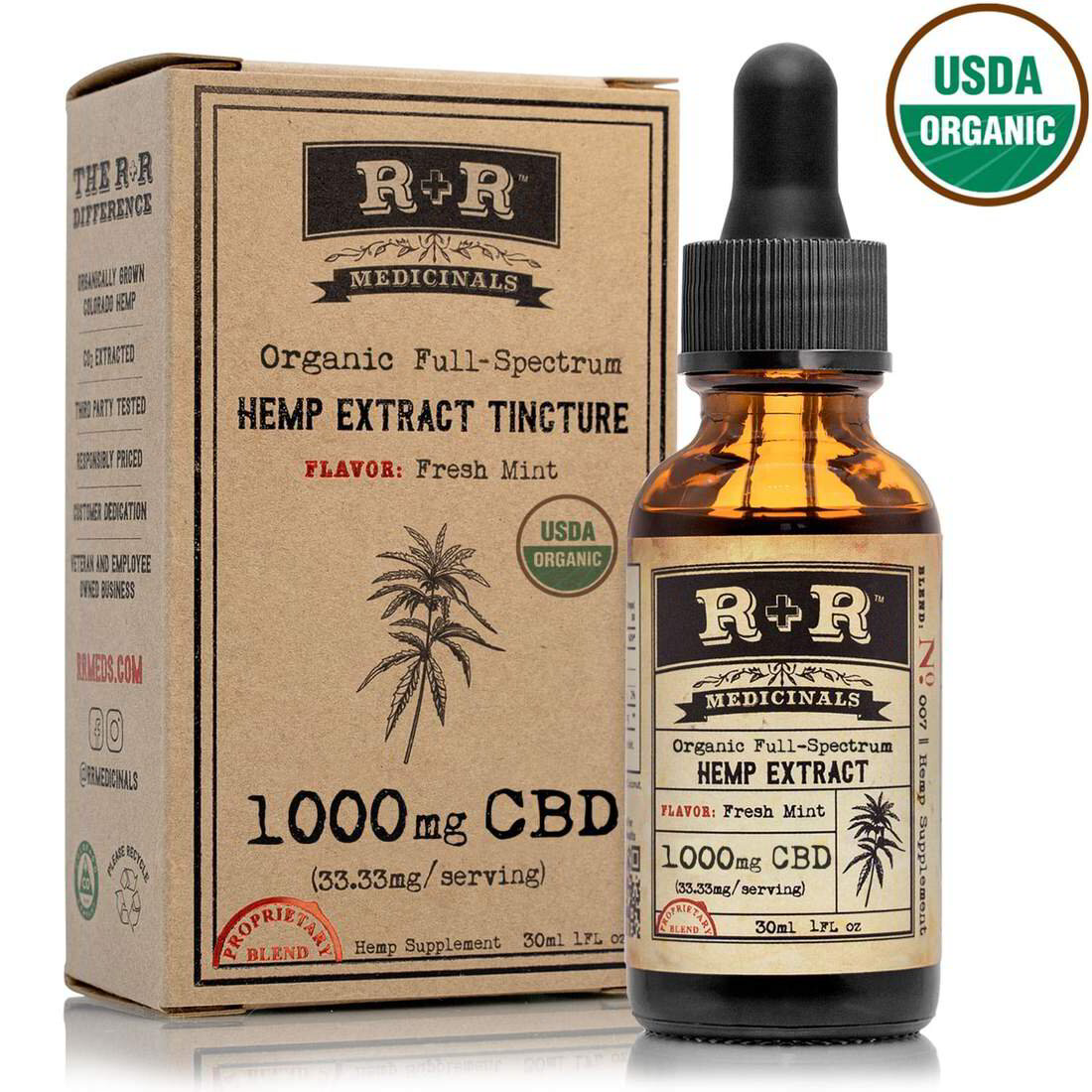 1000mg Full Spectrum Cbd Tincture Fresh Mint