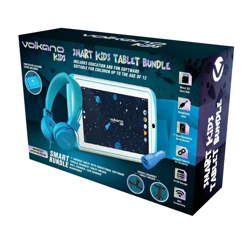 Volkano Kids Smart Tablet Bundle-Blue