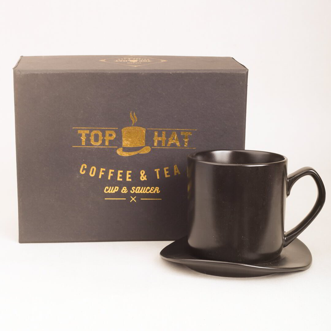 Top-Hat Plain Black Mug