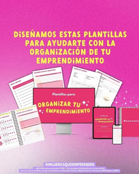 Plantillas para organizar tu emprendimiento