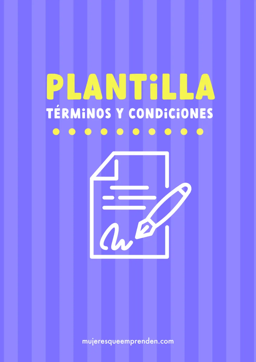 Plantilla editable de términos y condiciones