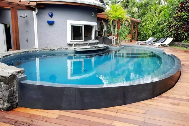 Black Absinthe Concrete Pool Innovation Guadeloupe