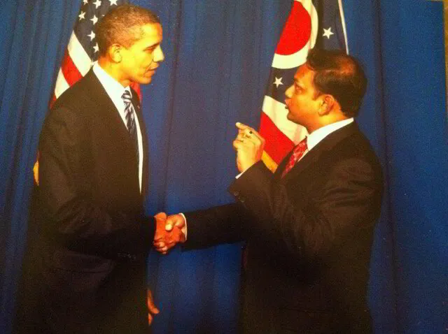 President Obama and Dr. Sen Shaking Hands