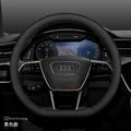 Universal Leather Steering Wheel Cover for Audi A4 A5 A6 A3 Q5 Q7 S3 RS3 TT | Fit B8 B9 B6 C6 8V S Line Models
