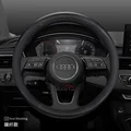 Universal Leather Steering Wheel Cover for Audi A4 A5 A6 A3 Q5 Q7 S3 RS3 TT | Fit B8 B9 B6 C6 8V S Line Models