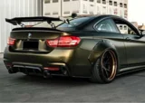 KUMIKUBI Universal Carbon Fiber Rear Spoiler for BMW M Series | MAD GT Style Trunk Lip Wing for Sedan | ABS Plastic with Carbon Look