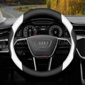 Universal Faux Leather Steering Wheel Cover for Audi A4 A3 A6 A5 Q5 Q3 Q7 TT | Fit B8 B9 B6 B7 B5 8P 8L 8Y 8V C5 C7 C8 C6 Models