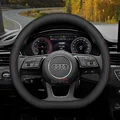 Universal Faux Leather Steering Wheel Cover for Audi A4 A3 A6 A5 Q5 Q3 Q7 TT | Fit B8 B9 B6 B7 B5 8P 8L 8Y 8V C5 C7 C8 C6 Models