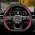 Universal Faux Leather Steering Wheel Cover for Audi A4 A3 A6 A5 Q5 Q3 Q7 TT | Fit B8 B9 B6 B7 B5 8P 8L 8Y 8V C5 C7 C8 C6 Models