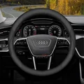 Universal Faux Leather Steering Wheel Cover for Audi A4 A3 A6 A5 Q5 Q3 Q7 TT | Fit B8 B9 B6 B7 B5 8P 8L 8Y 8V C5 C7 C8 C6 Models