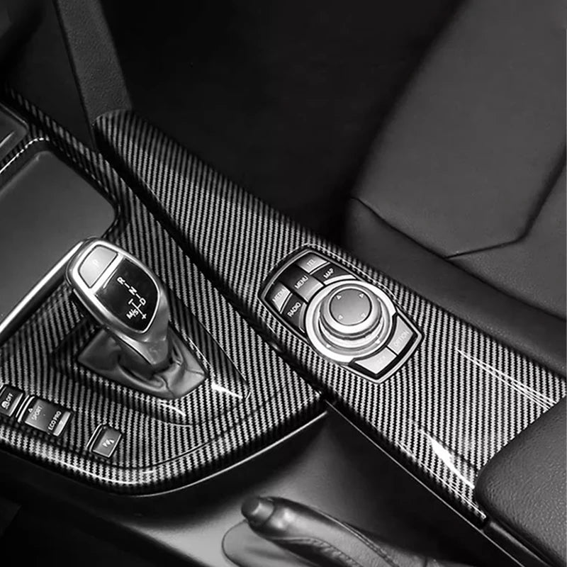 Carbon Fiber Style Gear Shift Panel Cover for BMW F32 F33 F36 3/4 Series 320i 430i | 2013-2019 ABS Interior Trim