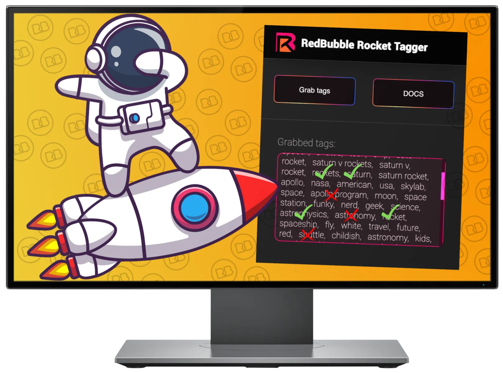 Redbubble Rocket Tagger Course