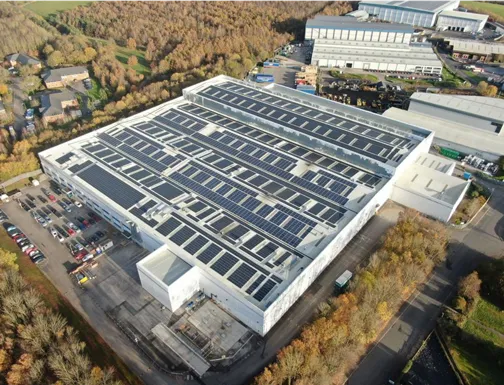 Rooftop commercial solar panels