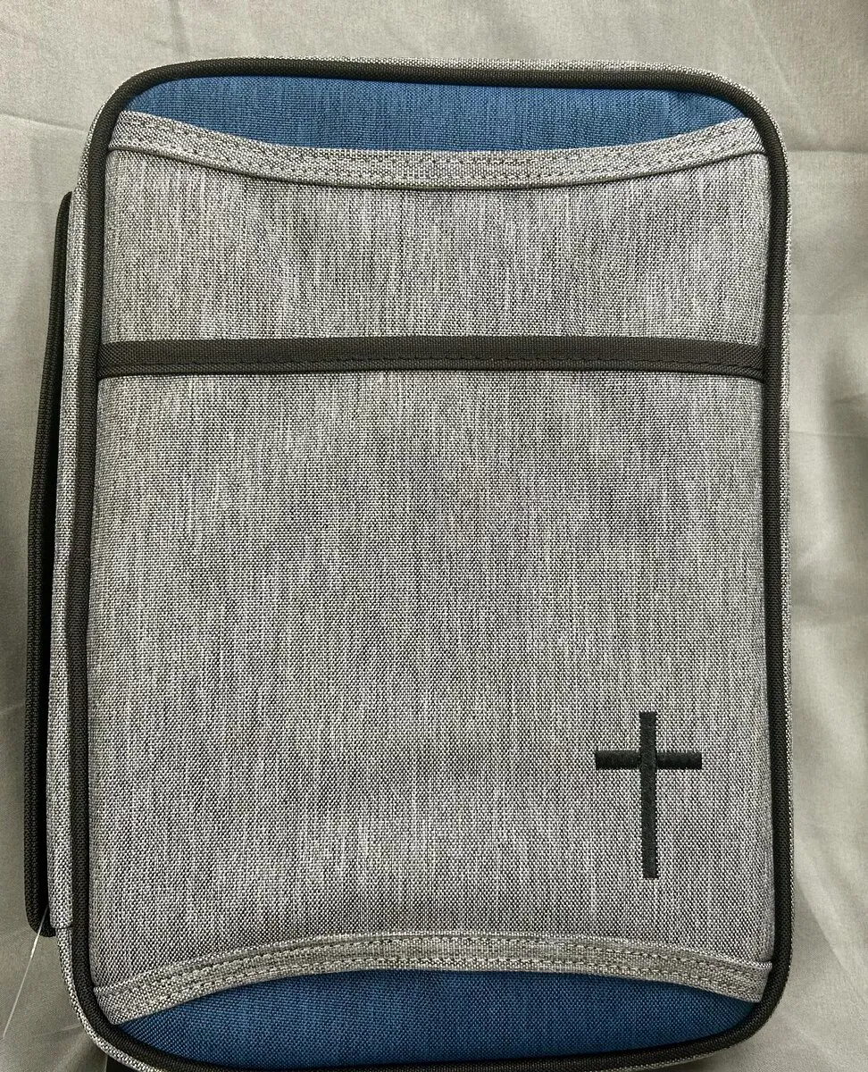 Grey & Blue - Bible Cover